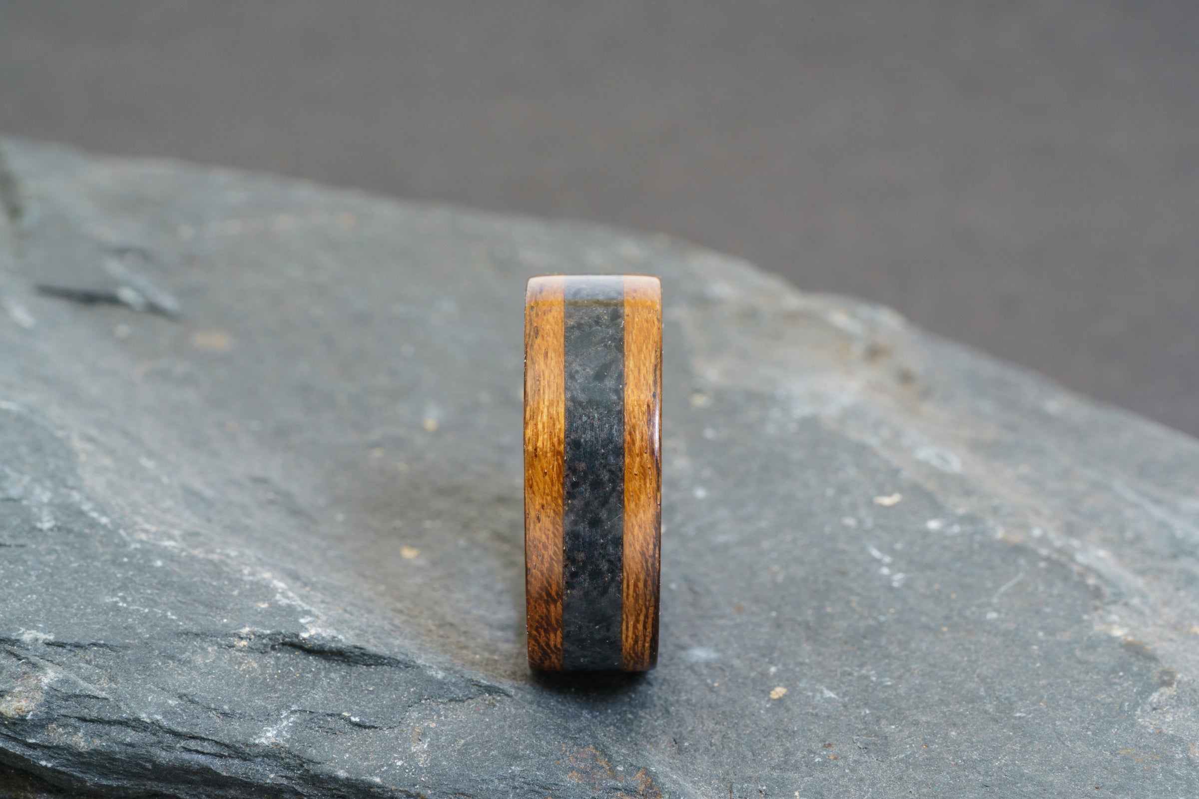 Welsh Slate Rings Welsh Slate Bentwood Ring | Ammonite Studio